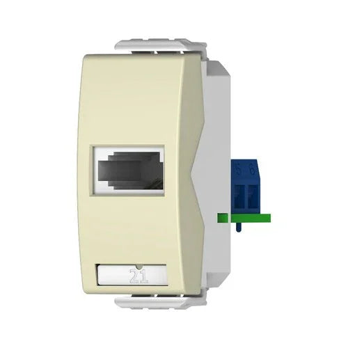 שקע טלפון ישראלי 1 מודול קרם ניסקו סוויץ' - אור שי סיטונאות חשמל בע״מ