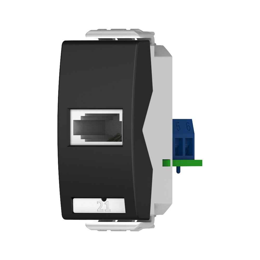 שקע טלפון ישראלי שחור 1M – NISKO SWITCH