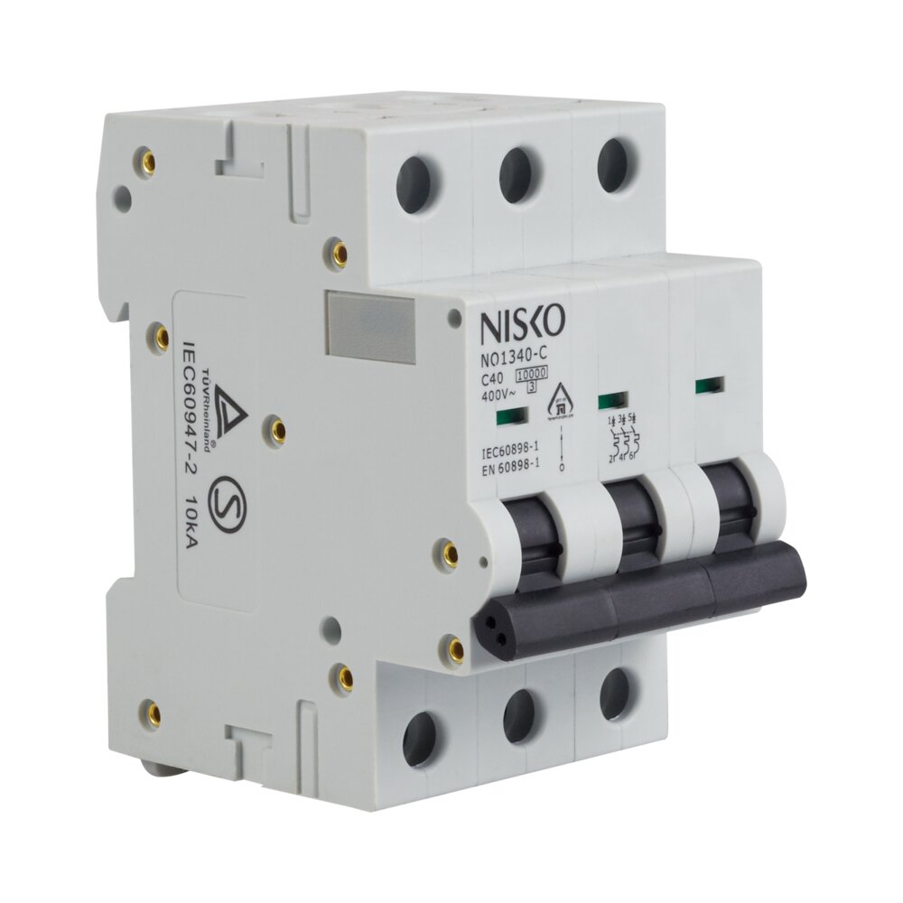 מפסק אוטומטי זעיר תעשייתי 10KA תלת-פאזי NO 3P 50A NISKO MATIC - אור שי סיטונאות חשמל בע״מ