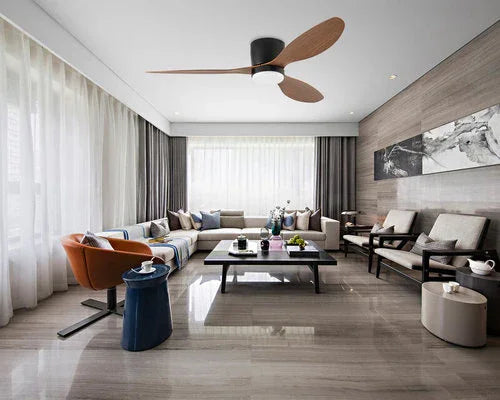 מאוורר תקרה חכם שחור/אגוז ROME 52'' SMART - אור שי סיטונאות חשמל בע״מ