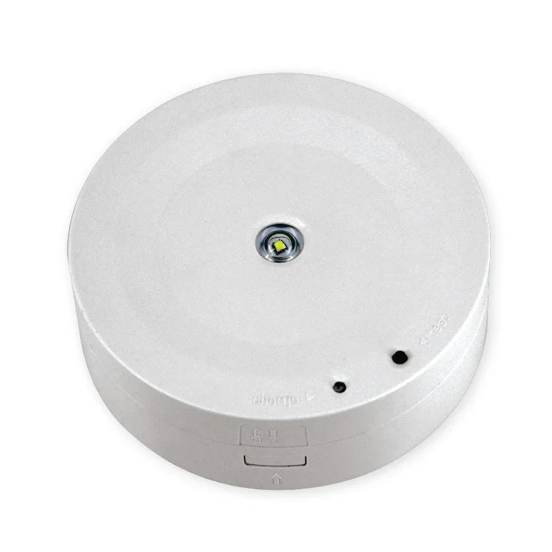 דגם חרדל 3W-תאורת חירום צמודת תקרה עגולה להארת נתיבי מילוט TekTonix - אור שי סיטונאות חשמל בע״מ