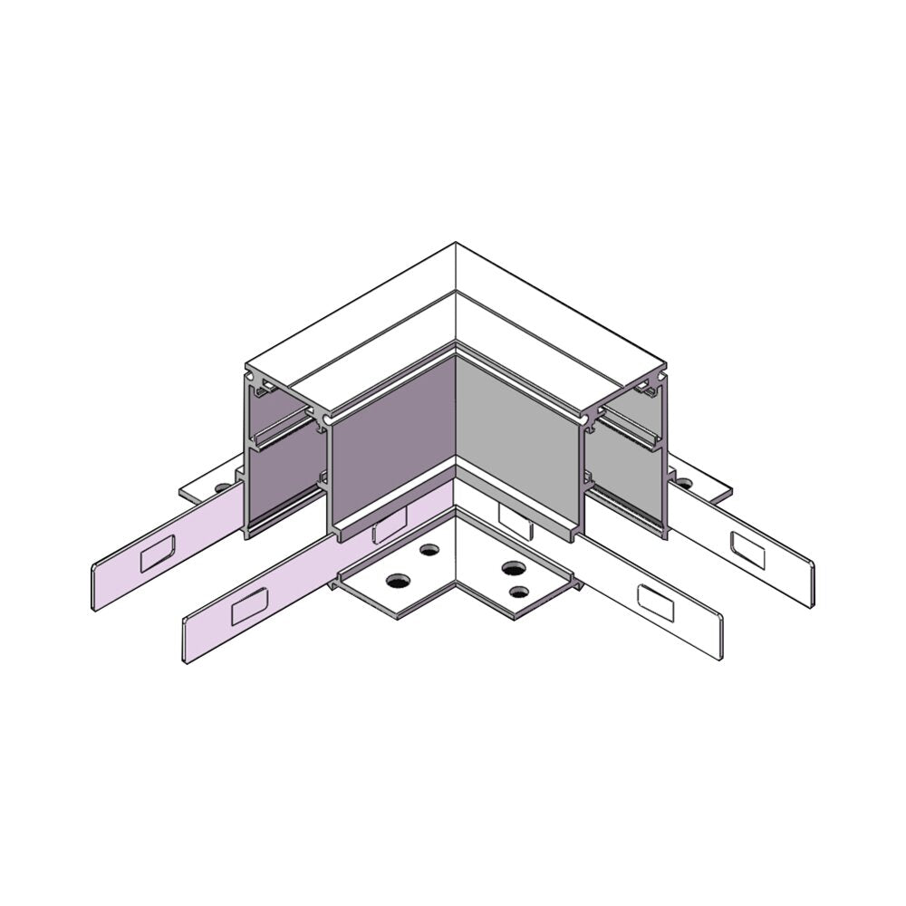 מחבר L לבן לפס צבירה מגנטי שקוע טרימלס חיצוני TIKTOK