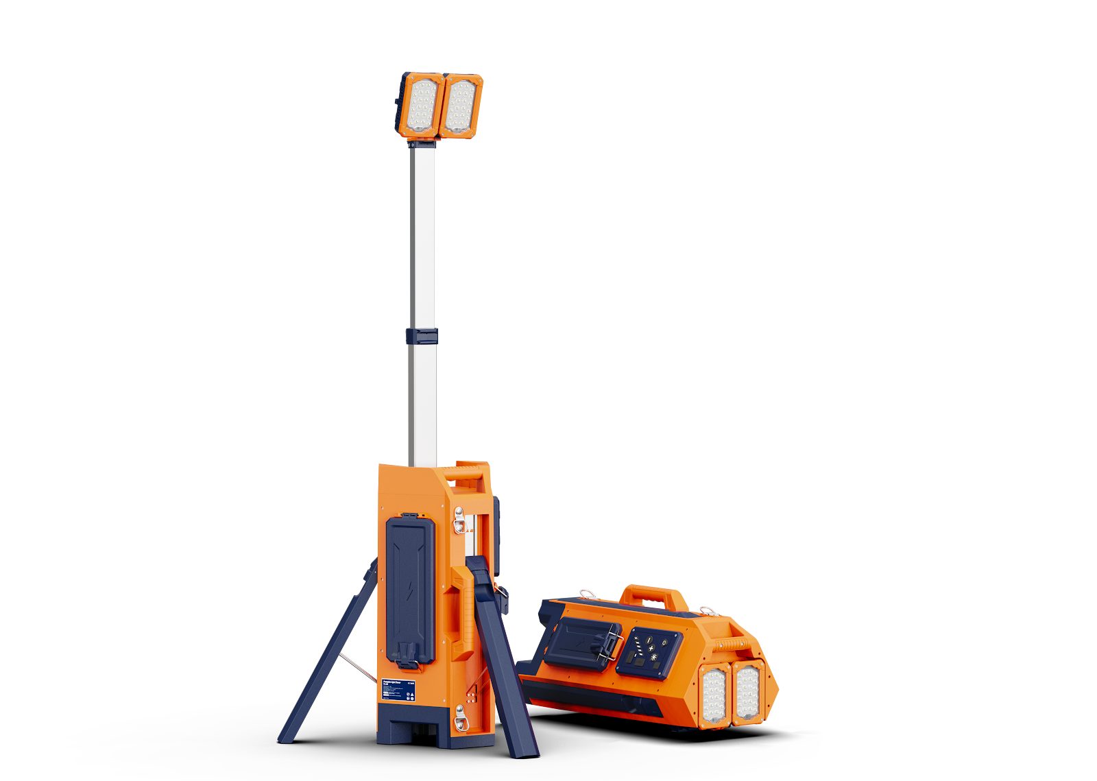 מגדל תאורה נייד TL-400 - תאורה מקצועית עם תא אחסון ל-3 סוללות