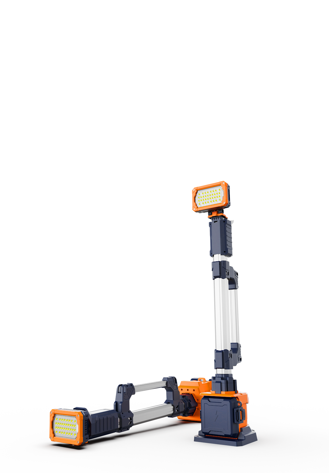 זרקור עבודה נייד TL-100 - מגדל תאורה מתכוונן עם סוללה נטענת