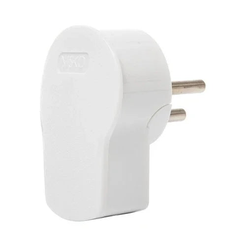 תקע ישראלי תלת פיני זוויתי לבן לתיול חוזר - אור שי סיטונאות חשמל בע״מ