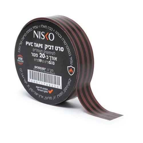 סרט בידוד חום/שחור 19mmx20M - אור שי סיטונאות חשמל בע״מ