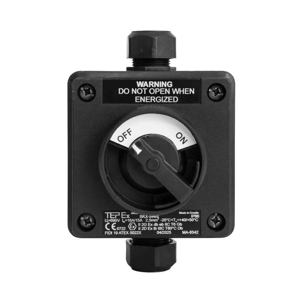 מפסק תאורה 0-1 לאווירה נפיצה Ex ZONE-1,2,21,22 4X16A – NISKO