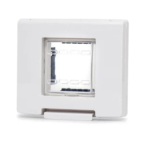 מסגרת מוגנת מים 60 מ"מ לבנה 2 מודול ניסקו סוויץ' - אור שי סיטונאות חשמל בע״מ