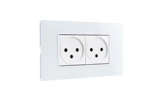 מסגרת זכוכית מרחפת לבנה SLIM 4M תואמת לסדרת NISKO SMART - אור שי סיטונאות חשמל בע״מ