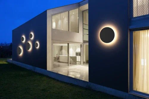 צמוד קיר שחור מט ROUND15W IP65 3CCT - אור שי סיטונאות חשמל בע״מ