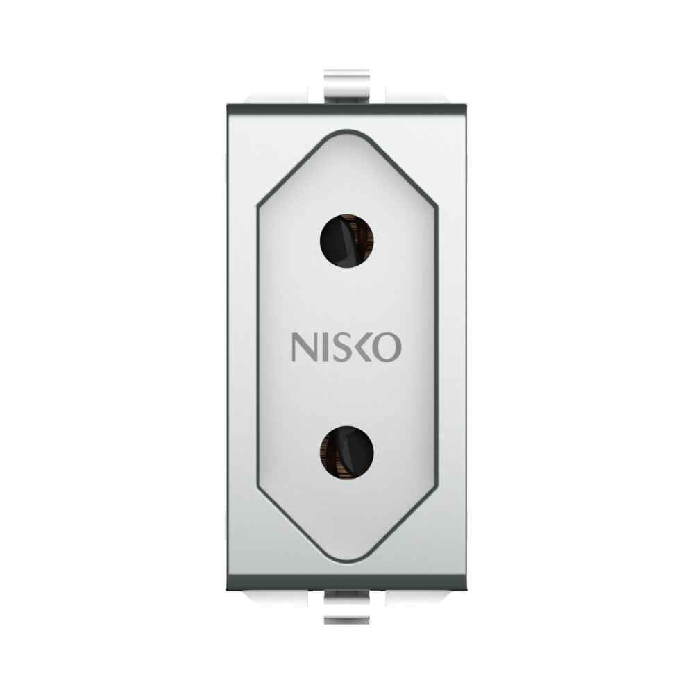 שקע דו פיני טיטניום 1M ניסקו סוויץ' – NISKO SWITCH