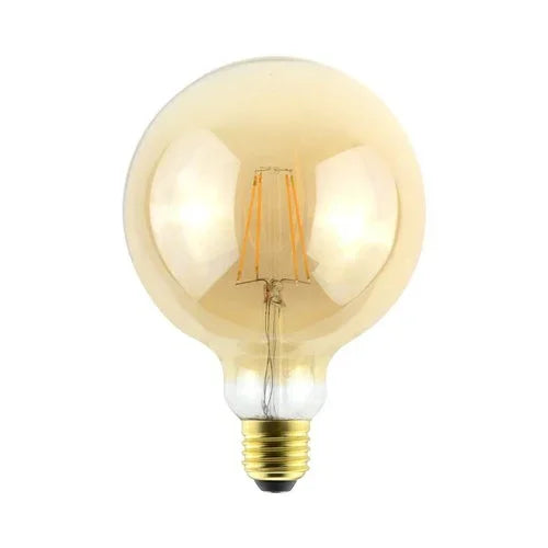 פחם גלוב אמבר לעמעום E27 8W תאורת אווירה חמה - אור שי סיטונאות חשמל בע״מ