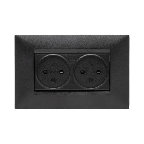 שקע כפול עם מטען USB מהיר אוניברסלי TYPE C PD ניסקו סוויץ' (35052224) - אור שי סיטונאות חשמל בע״מ