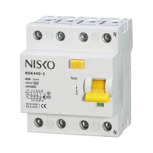 ממסר פחת NSK440-2 4X40/0.03 30mA - אור שי סיטונאות חשמל בע״מ