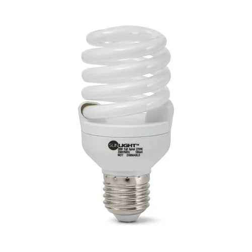 נורת מיני ספירל 20W E27 אור חם