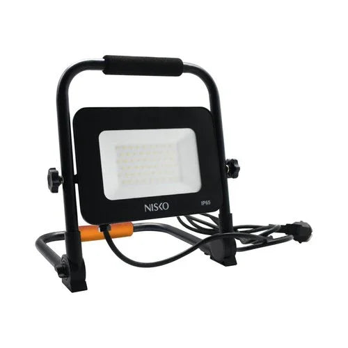 פנס+סטנד שחור WORKER FIT IP65 50W אור קר - אור שי סיטונאות חשמל בע״מ