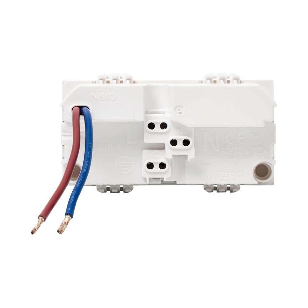 שקע כוח ישראלי כפול עם USB לבן 4M