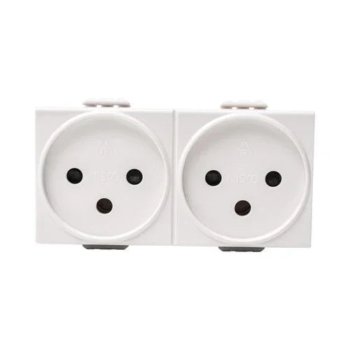 שקע כח ישראלי כפול לבן - אור שי סיטונאות חשמל בע״מ