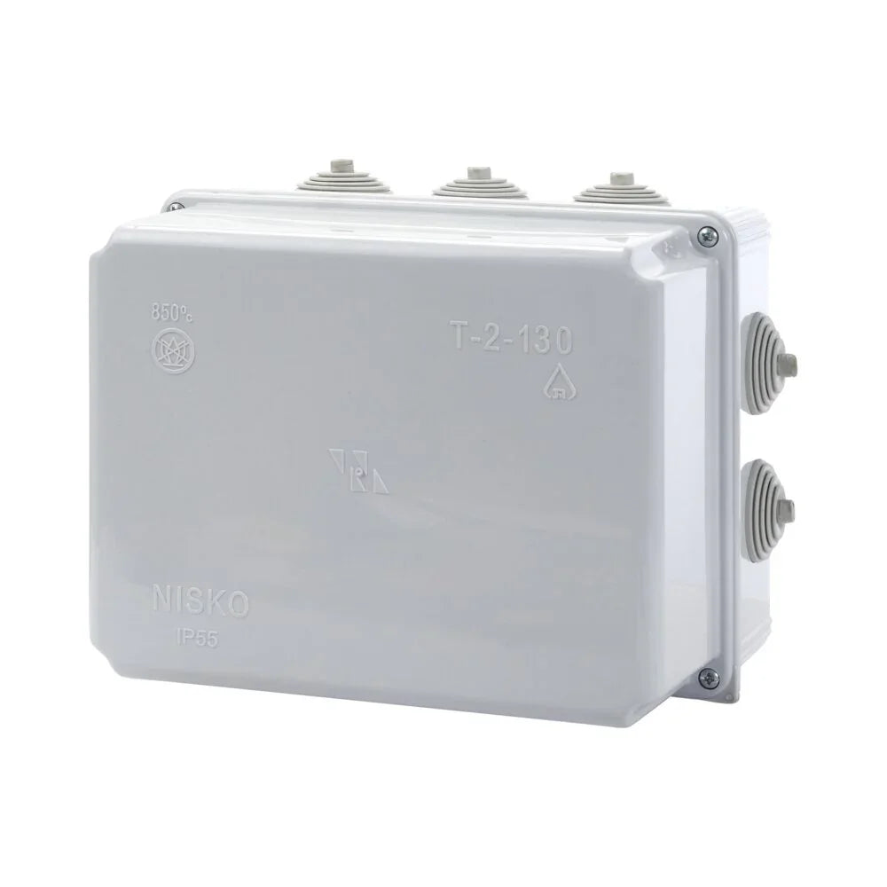 קופסת הסתעפות עם פטמות T-2-130P 190X150X130 IP55 - אור שי סיטונאות חשמל בע״מ