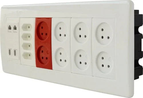 עמדת HOME & OFFICE תחת הטיח 12 מודול, ללא אביזרים - אור שי סיטונאות חשמל בע״מ