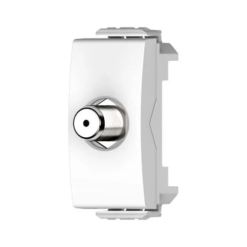 שקע TV קואקס 1 מודול לבן ניסקו סוויץ' - אור שי סיטונאות חשמל בע״מ