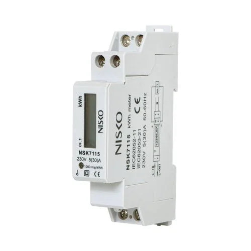 מונה דיגיטלי לפס דין חד פאזי 1 מודול NSK7115-1P 50A - אור שי סיטונאות חשמל בע״מ