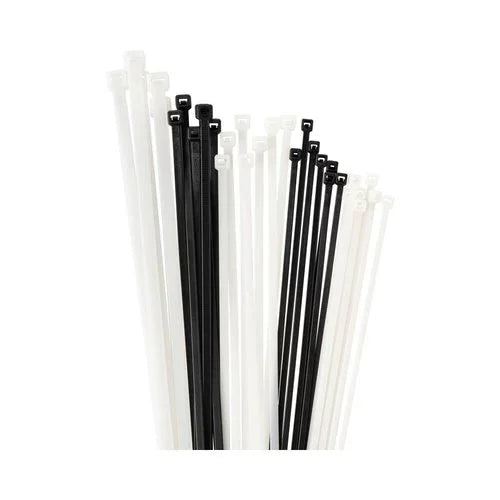 חבק ניילון לבן 100 יח' 370X7.6MM - אור שי סיטונאות חשמל בע״מ