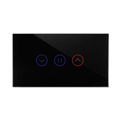 מתג טאץ' חכם לתריס זכוכית שחורה 4 מודול WIFI - אור שי סיטונאות חשמל בע״מ