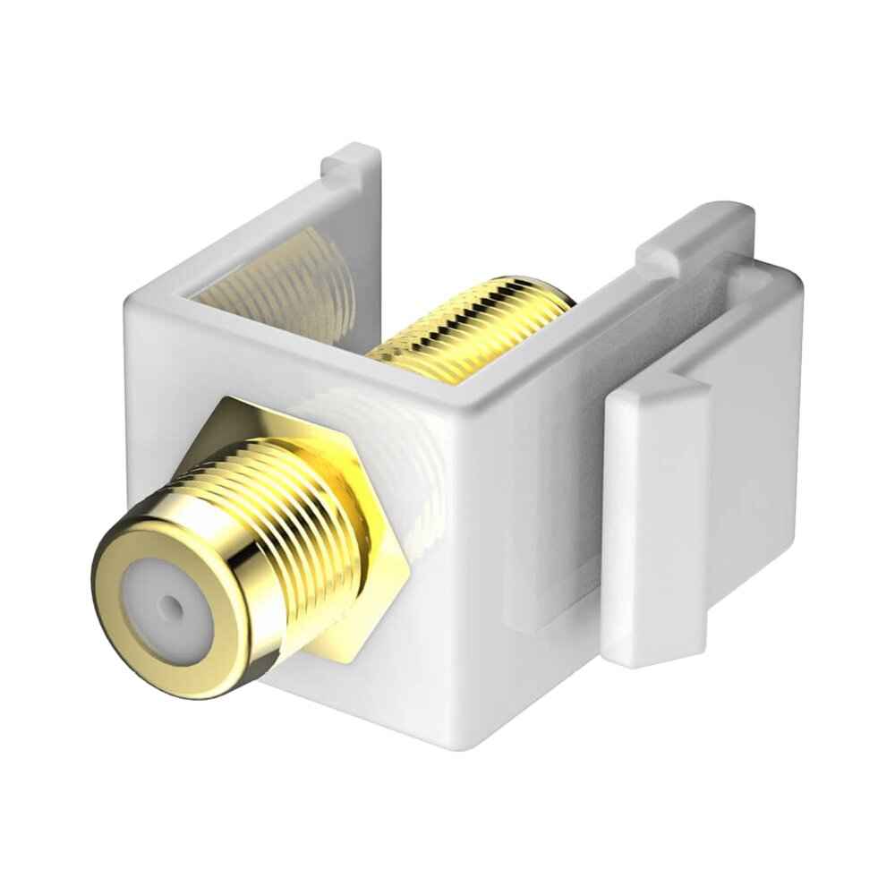מחבר שקע SAT לקיסטון לבן – NISKO SWITCH