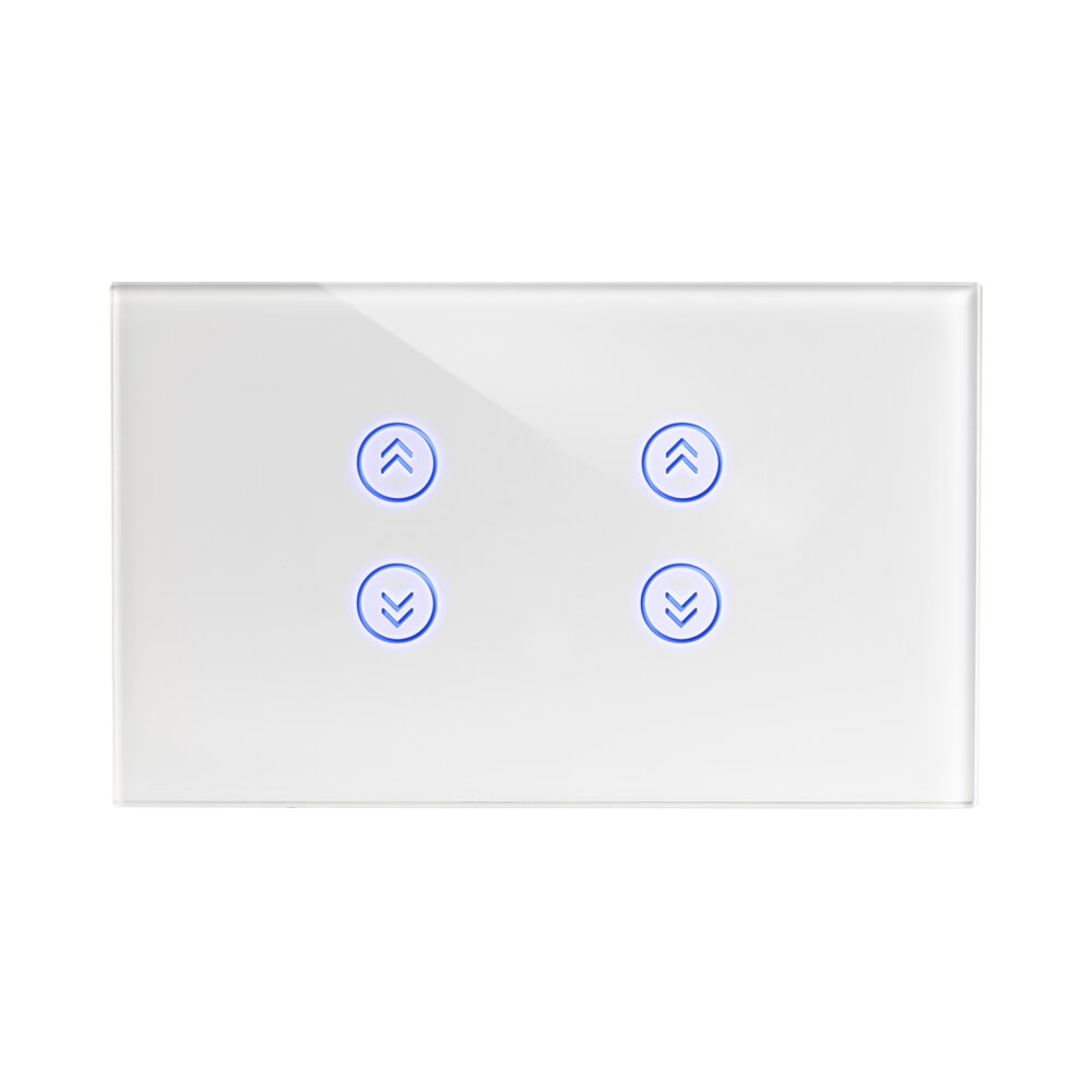 מתג צלון כפול חכם 24V זכוכית לבנה ZIGBEE – NISKO SMART