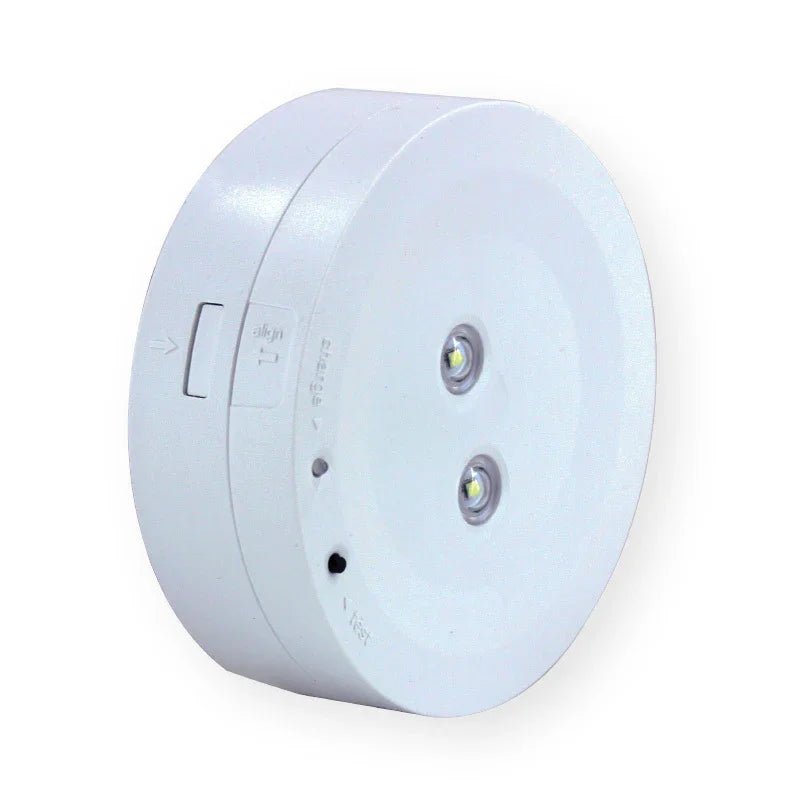 דגם חרדל 6W-תאורת חירום צמודת תקרה עגולה להארת נתיבי מילוט TekTonix - אור שי סיטונאות חשמל בע״מ