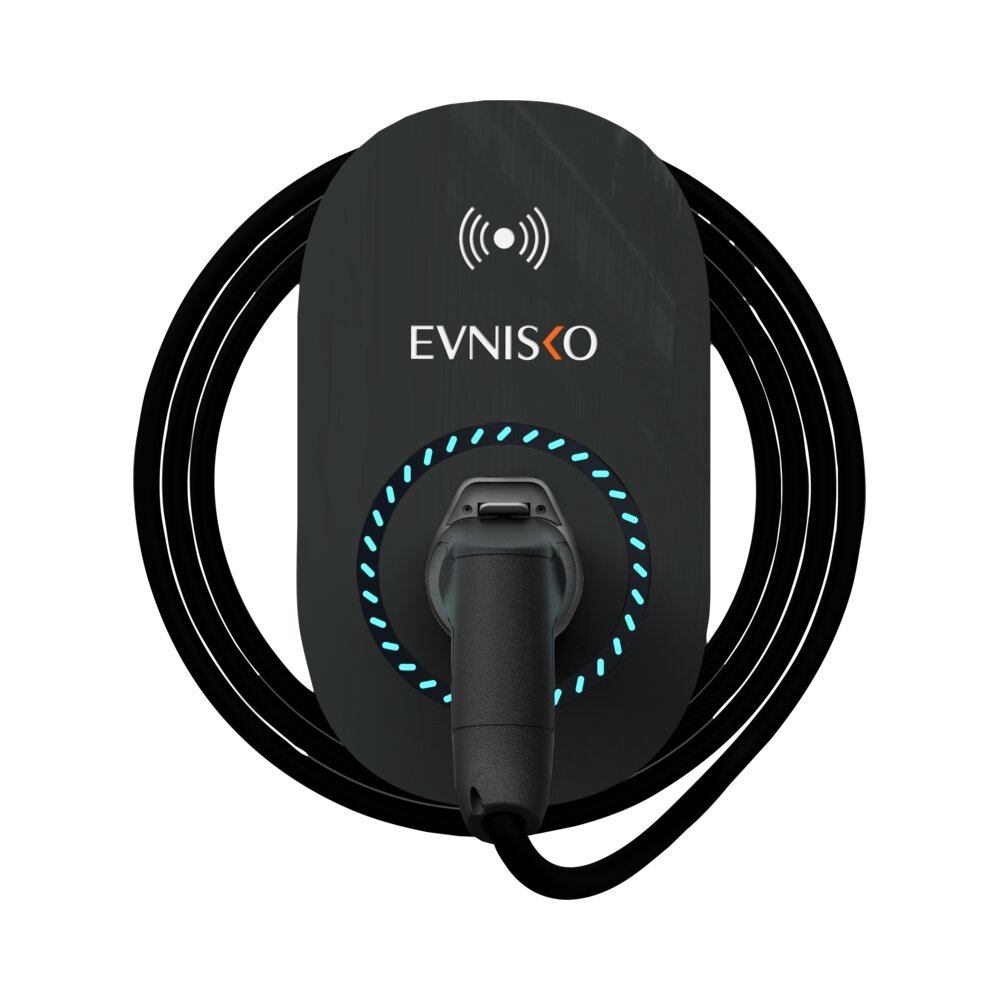 עמדת טעינה פרטית EVNISKO HOME4 22kW כולל כבל 7 מטר WIFI TPU