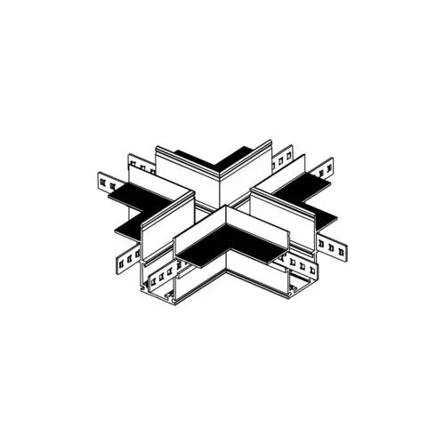 מחבר X לבן לפס צבירה מגנטי שקוע TIKTOK - אור שי סיטונאות חשמל בע״מ