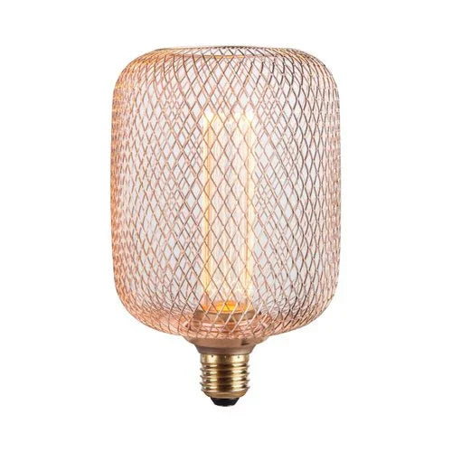 נורה מעוצבת גימור נחושת TIFFANY ROLL 4W תאורת אווירה חמה - אור שי סיטונאות חשמל בע״מ