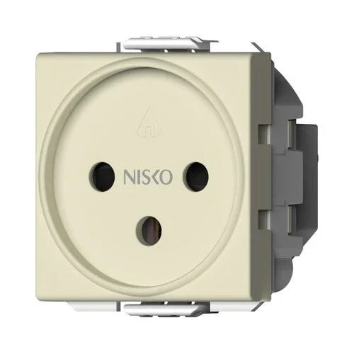 שקע כח ישראלי 2 מודול קרם ניסקו סוויץ' - אור שי סיטונאות חשמל בע״מ