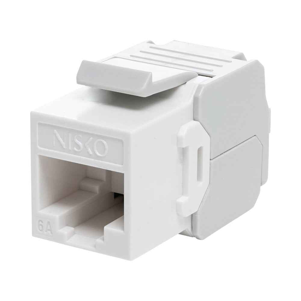 שקע מחשב RJ45 CAT6A UTP לקיסטון לבן – NISKO SWITCH