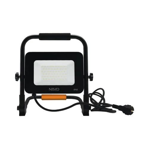 פנס+סטנד שחור WORKER FIT IP65 50W אור קר - אור שי סיטונאות חשמל בע״מ