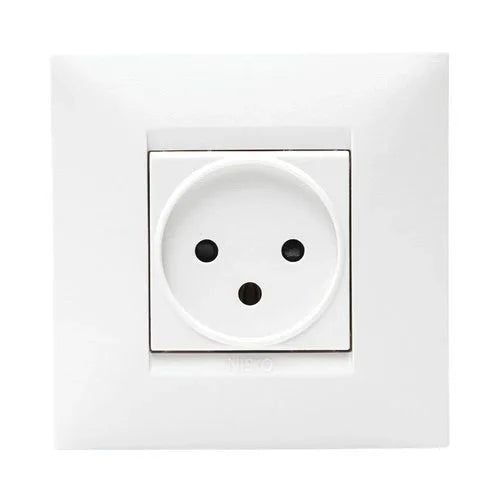 מארז BE לבן שקע כח לקופסה עגולה - אור שי סיטונאות חשמל בע״מ