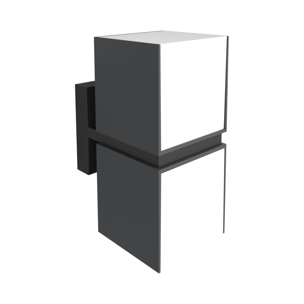 צמוד קיר אפור כהה CUBA-2 LUTEC 19W IP54 אור חם – NISKO