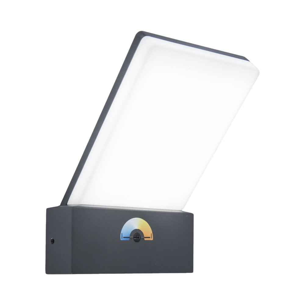 צמוד קיר אפור כהה PANO LUTEC 16W IP54 3CCT – NISKO