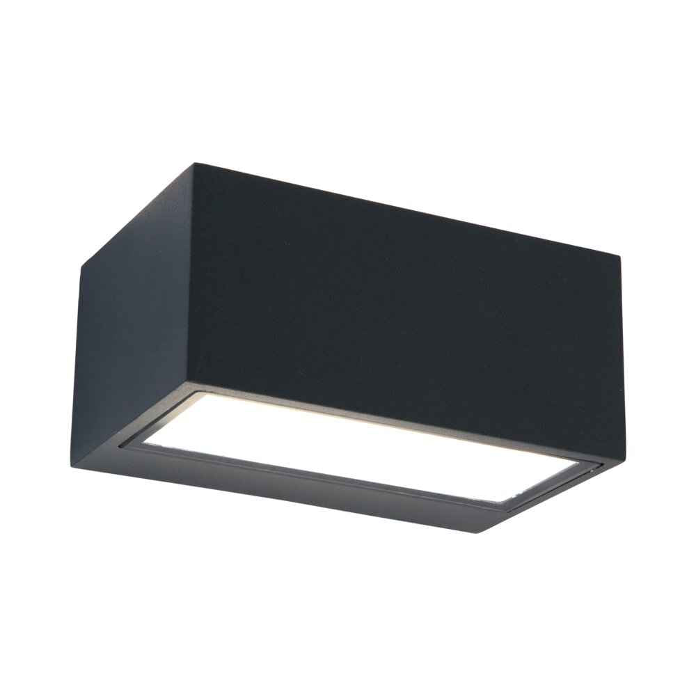 צמוד קיר אפור כהה GEMINI-SMALL UP&DOWN LUTEC 9W IP54 אור חם – NISKO