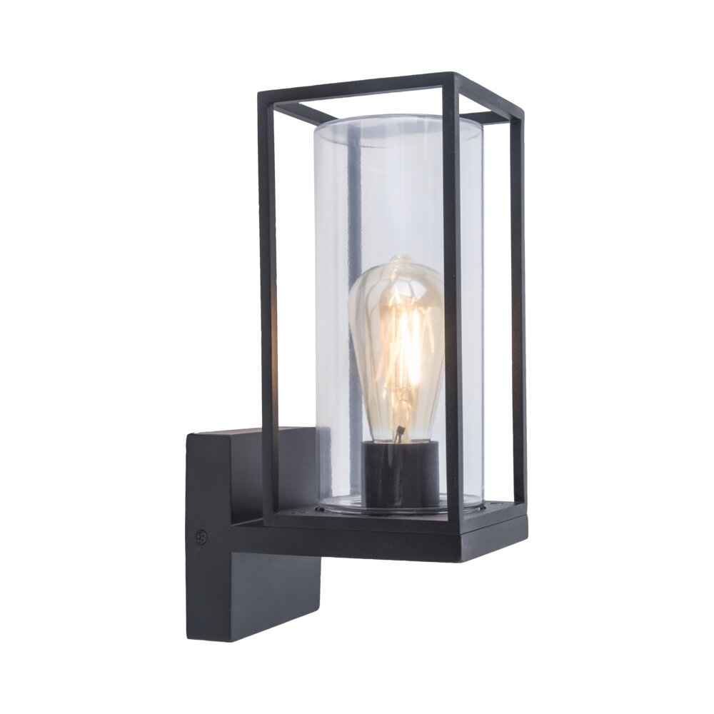 צמוד קיר שחור FLAIR LUTEC E27 MAX 40W IP44 – NISKO