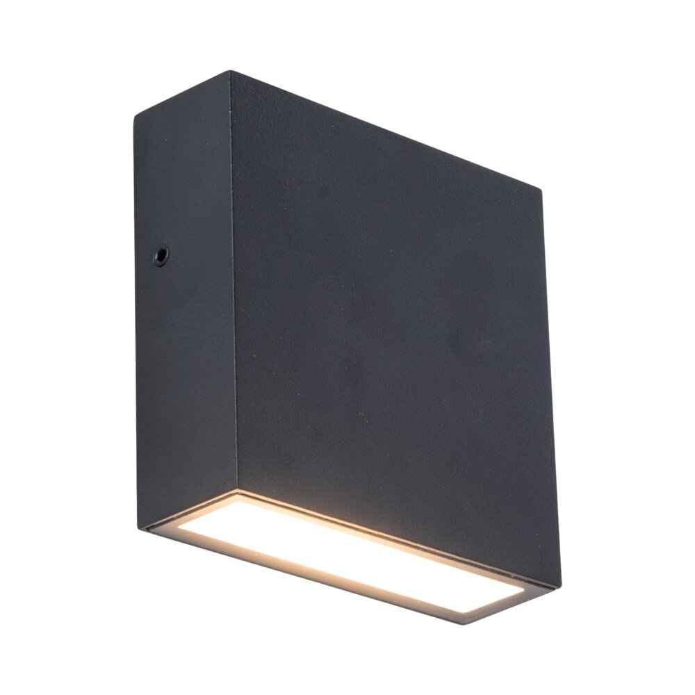 צמוד קיר שחור GEMINI-XF DOWN LUTEC 7.4W IP54 אור חם – NISKO