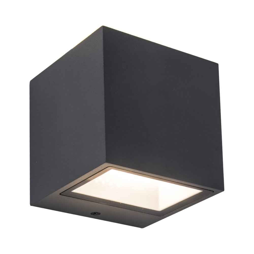 צמוד קיר אפור כהה GEMINI-BOX UP&DOWN LUTEC 9W IP54 אור חם – NISKO
