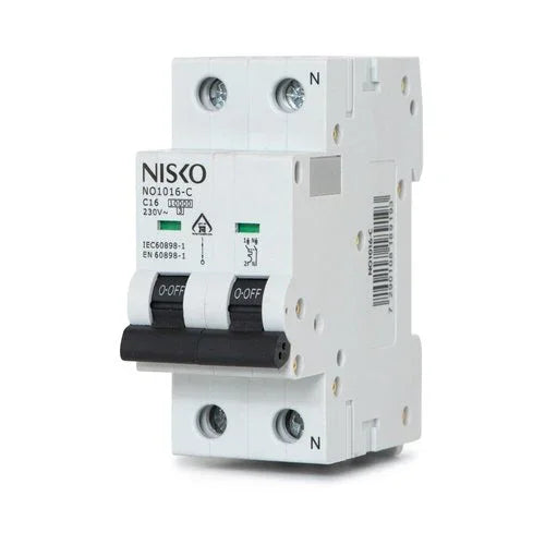 מפסק אוטומטי זעיר תעשייתי 10KA אופיין NO1010-C 1P+N 10A-C - אור שי סיטונאות חשמל בע״מ