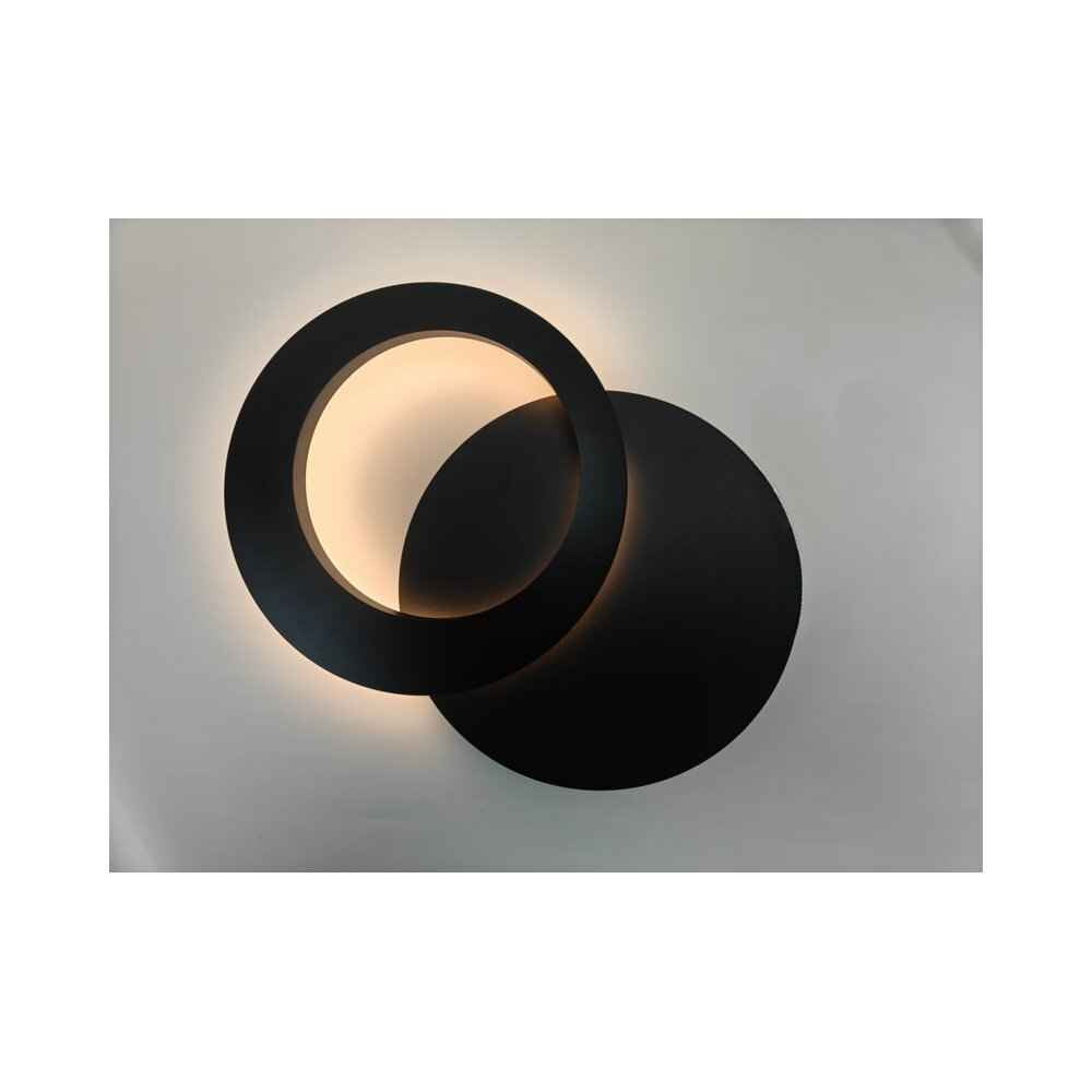 מנורת קיר Calipso 7W גוף שחור אור חם – NISKO