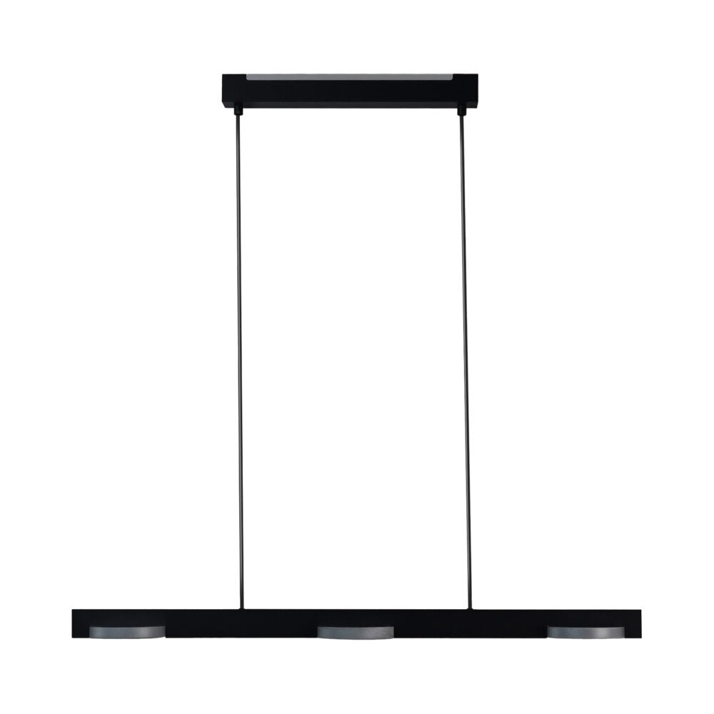 מנורת תלייה שחור וכסף SPIKO 3 18W אור חם