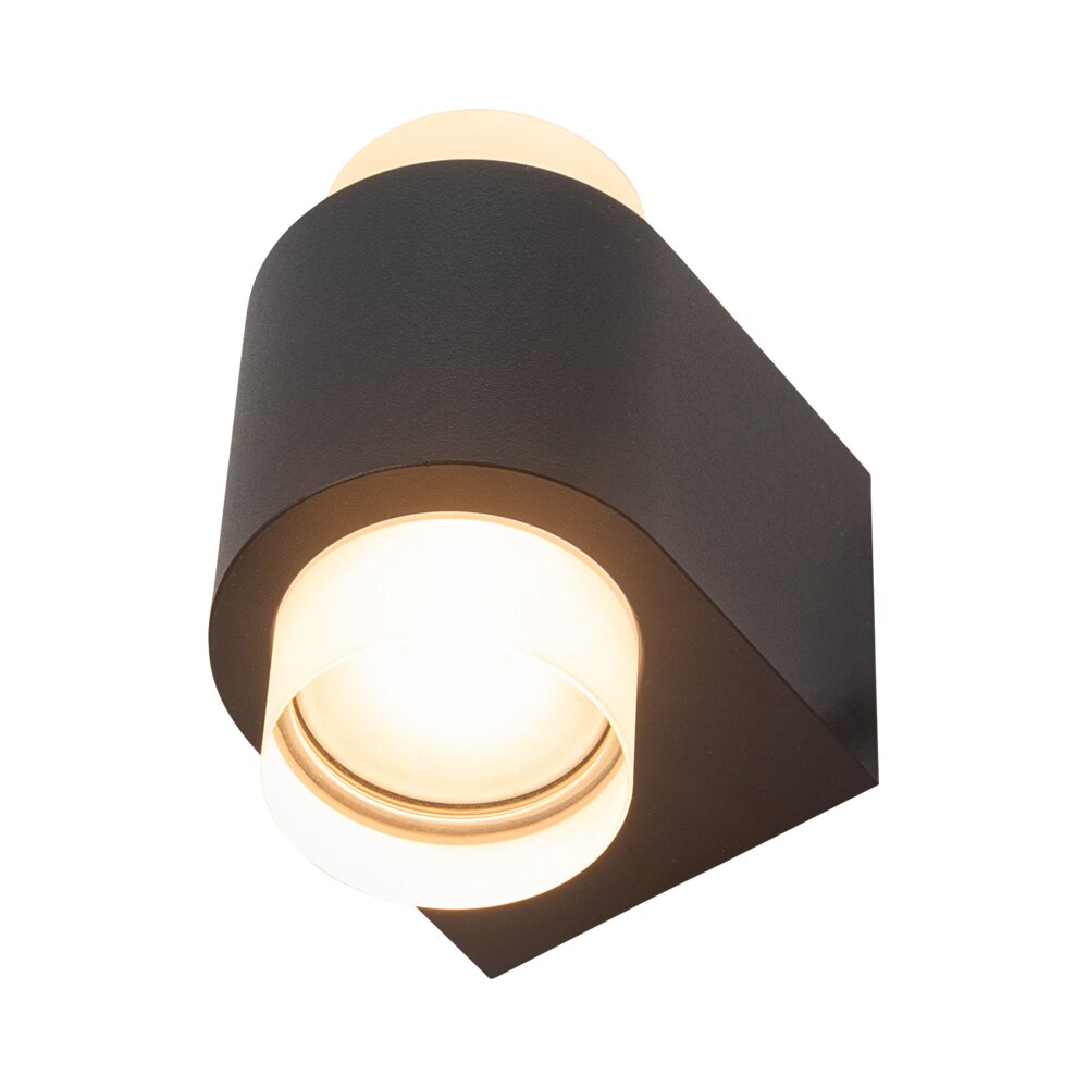 מנורת קיר שחורה DUALUX UP&DOWN 2X2.5W IP54 אור חם