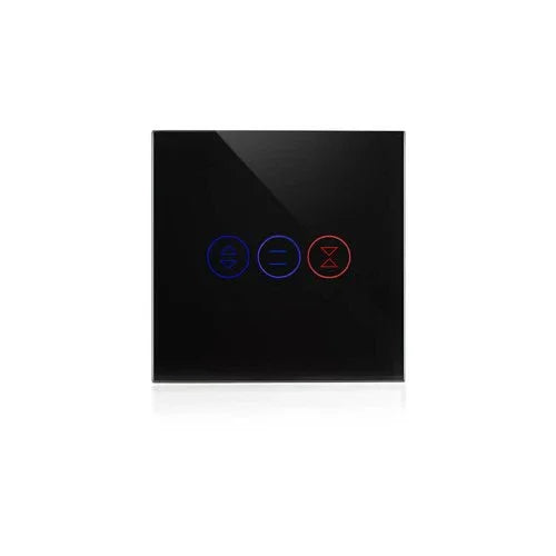 מתג טאץ' חכם לתריס זכוכית שחורה WIFI 60mm - אור שי סיטונאות חשמל בע״מ