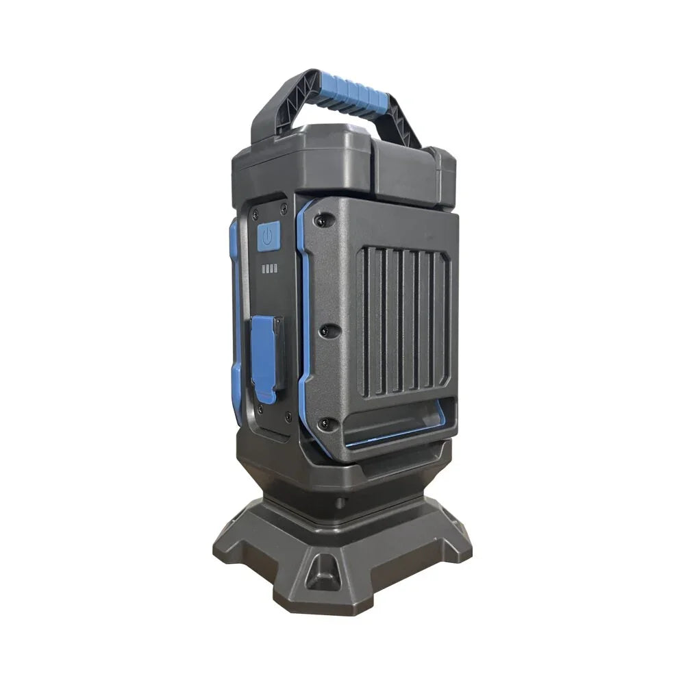 פנס נטען שחור WORKER FLEX 2X10W IP54 אור קר - אור שי סיטונאות חשמל בע״מ